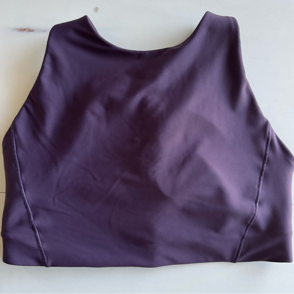 Athleta Sports Bra Crop Purple gently used size Medium